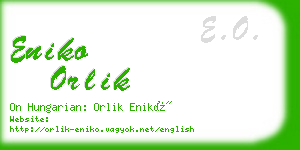 eniko orlik business card